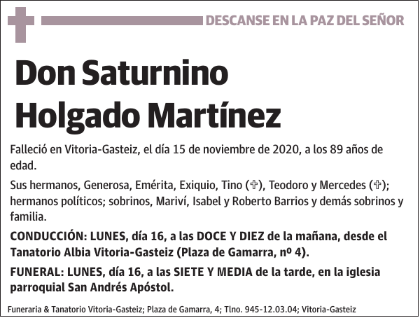 Saturnino Holgado Martínez
