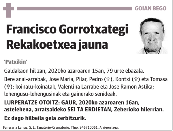 Francisco Gorrotxategi Rekakoetxea