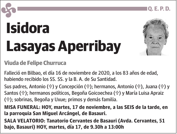 Isidora Lasayas Aperribay