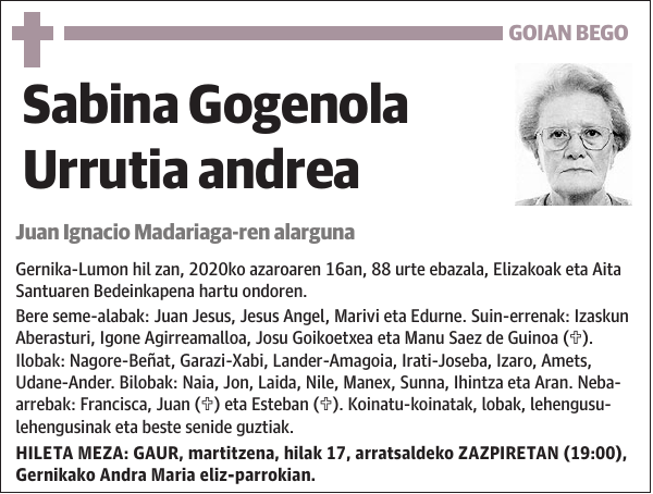 Sabina Gogenola Urrutia