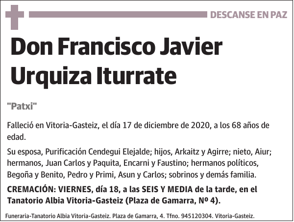 Francisco Javier Urquiza Iturrate