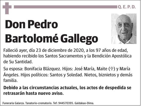 Pedro Bartolomé Gallego