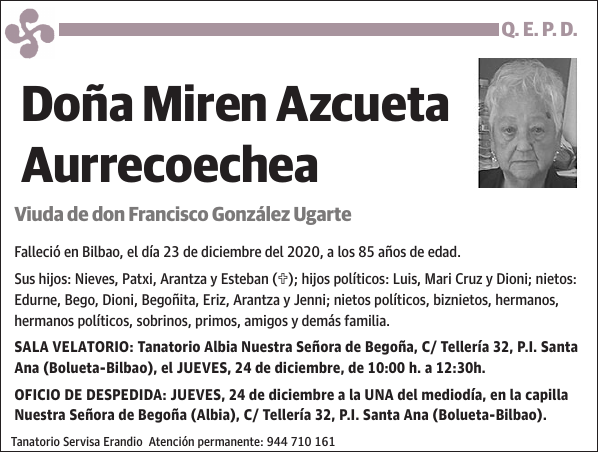 Miren Azcueta Aurrecoechea