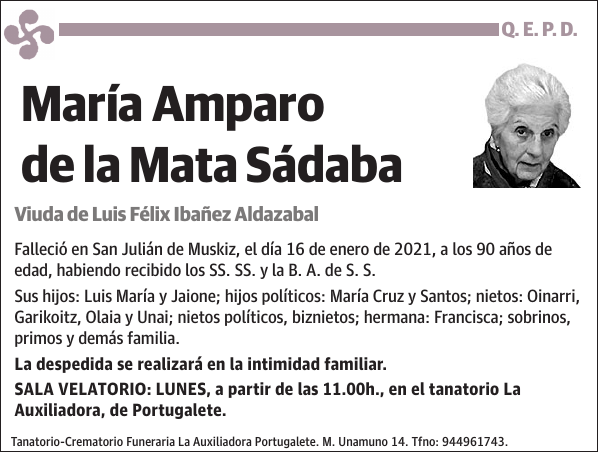 María Amparo de la Mata Sádaba