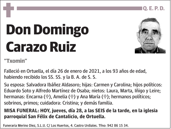 Domingo Carazo Ruiz Txomin