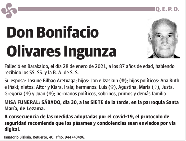 Bonifacio Olivares Ingunza