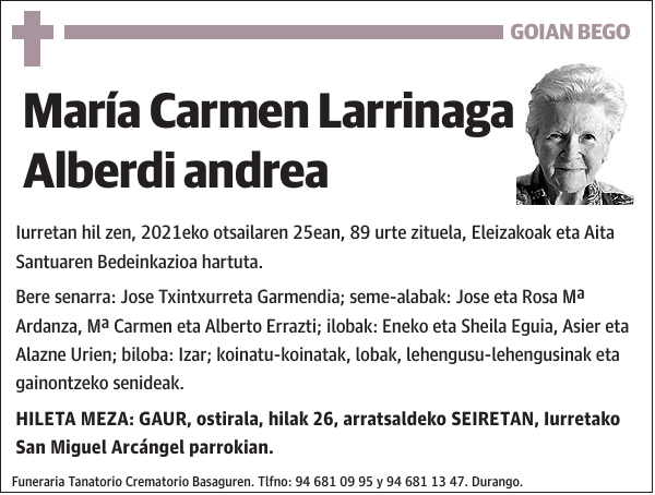 María Carmen Larrinaga Alberdi