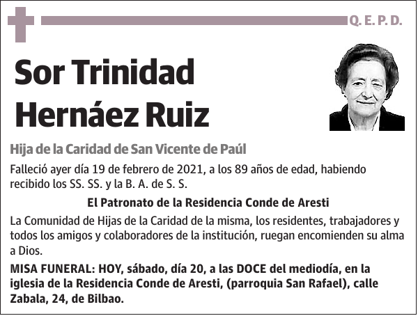 Sor Trinidad Hernáez Ruiz
