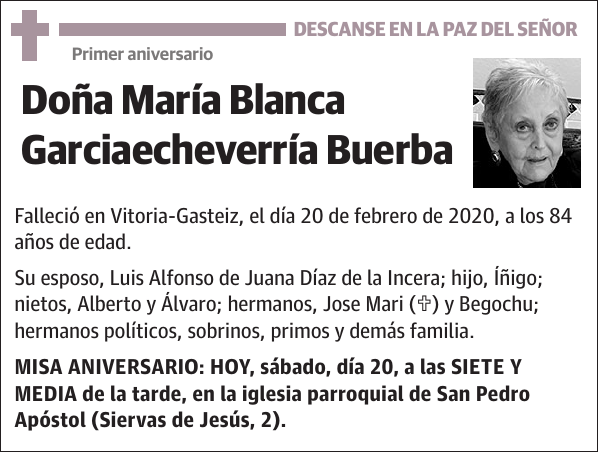 María Blanca Garciaecheverría Buerba