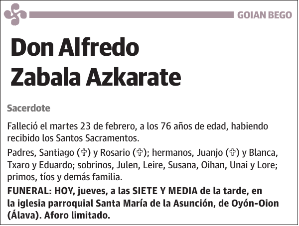 Alfredo Zabala Azkarate