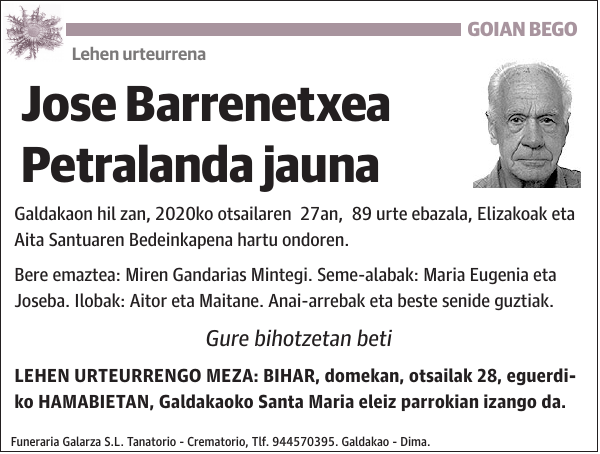 Jose Barrenetxea Petralanda