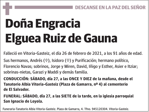 Engracia Elguea Ruiz de Gauna