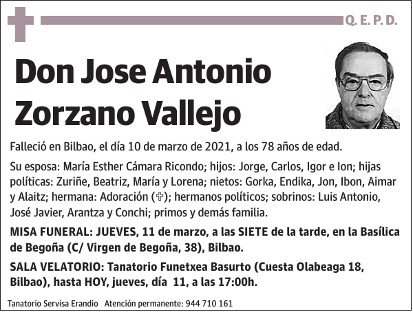 Jose Antonio Zorzano Vallejo