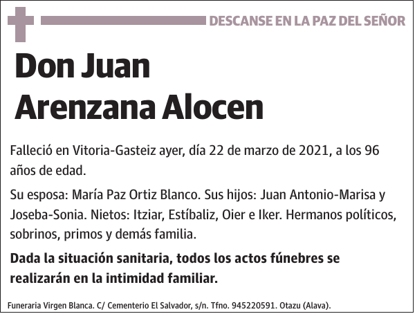 Juan Arenzana Alocen