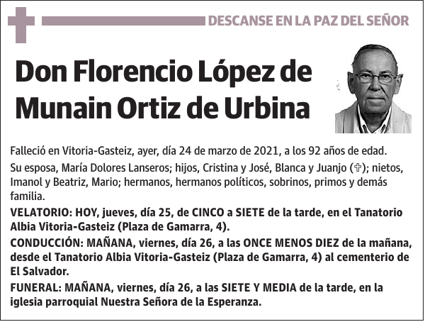 Florencio López de Munain Ortiz de Urbina