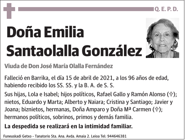 Emilia Santaolalla González