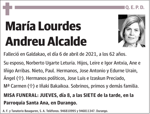 María Lourdes Andreu Alcalde