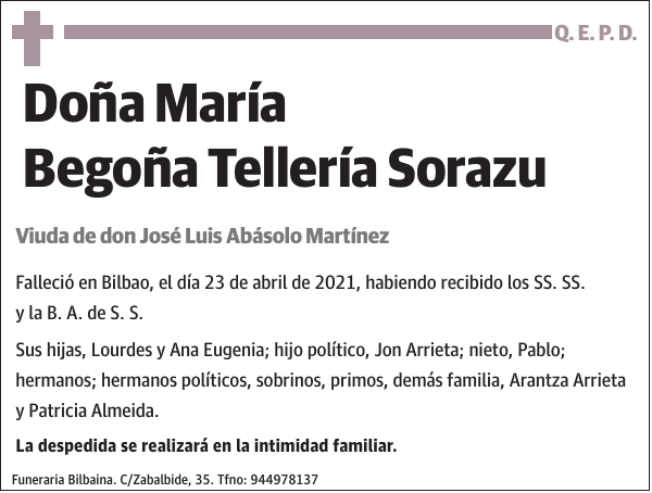 María Begoña Tellería Sorazu