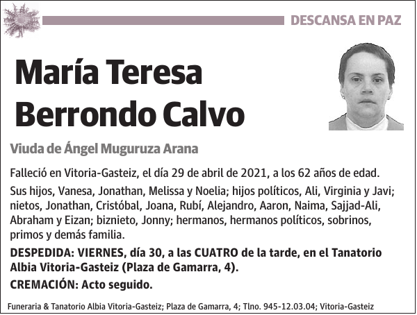María Teresa Berrondo Calvo