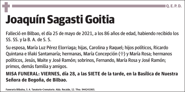 Joaquín Sagasti Goitia