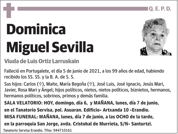 Dominica Miguel Sevilla