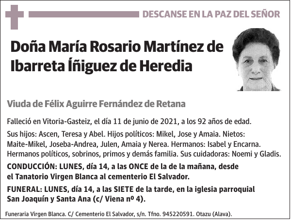 María Rosario Martínez de Ibarreta Íñiguez de Heredia