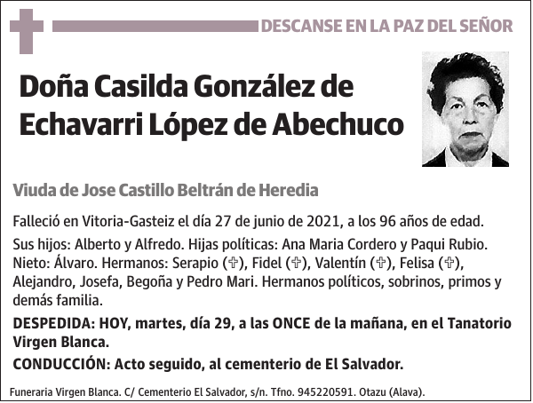 Casilda González de Echavarri López de Abechuco