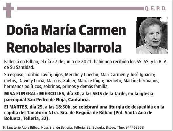 María Carmen Renobales Ibarrola