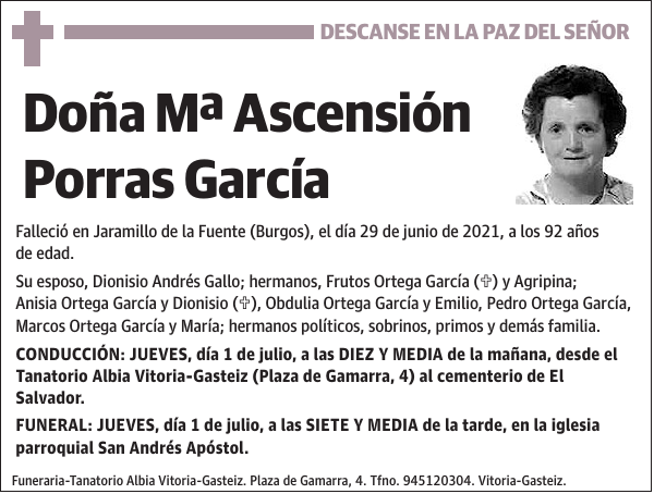 Mª Ascensión Porras García