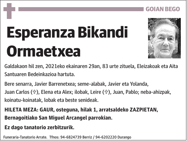 Esperanza Bikandi Ormaetxea