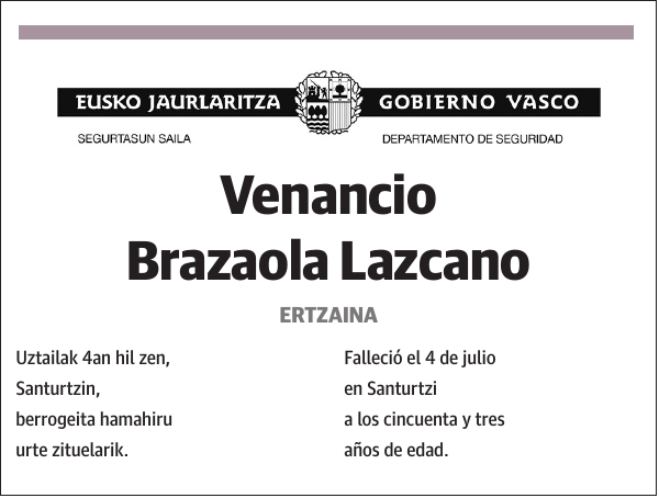 Venancio Brazaola Lazcano