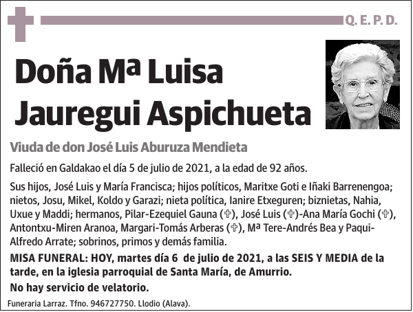 Mª Luisa Jauregui Aspichueta
