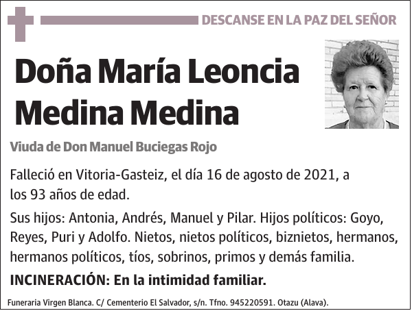 María Leoncia Medina Medina