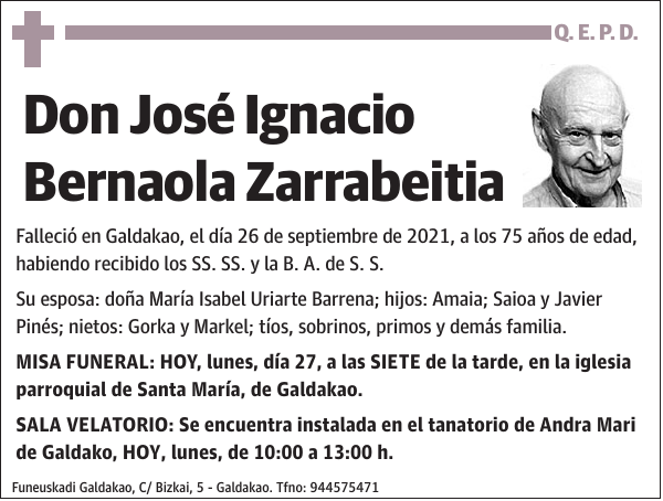 José Ignacio Bernaola Zarrabeitia