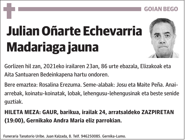 Julian Oñarte Echevarria Madariaga
