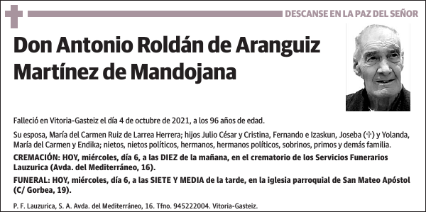 Antonio Roldán de Aranguiz Martínez de Mandojana