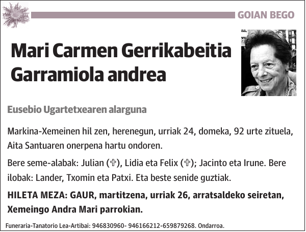 Mari Carmen Gerrikabeitia Garramiola