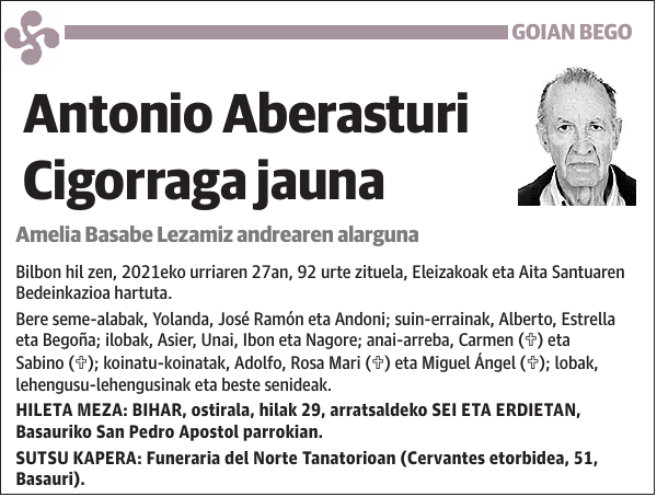 Antonio Aberasturi Cigorraga