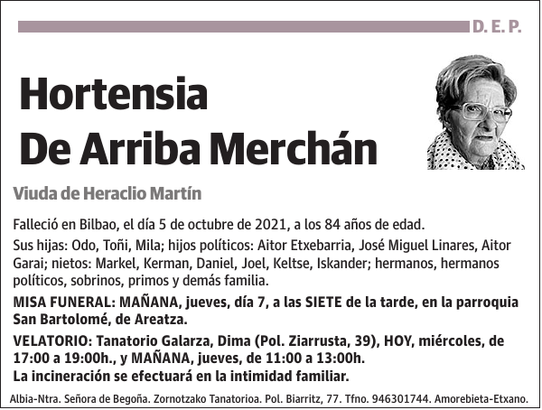 Hortensia De Arriba Merchán