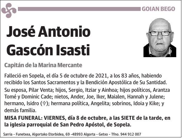 José Antonio Gascón Isasti
