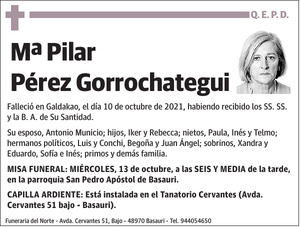 Mª Pilar Pérez Gorrochategui