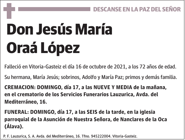 Jesús María Oraá López