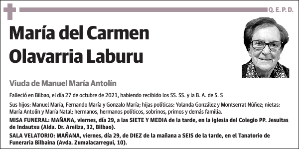 María del Carmen Olavarria Laburu