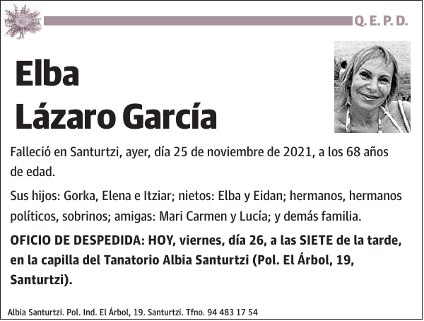 Elba Lázaro García