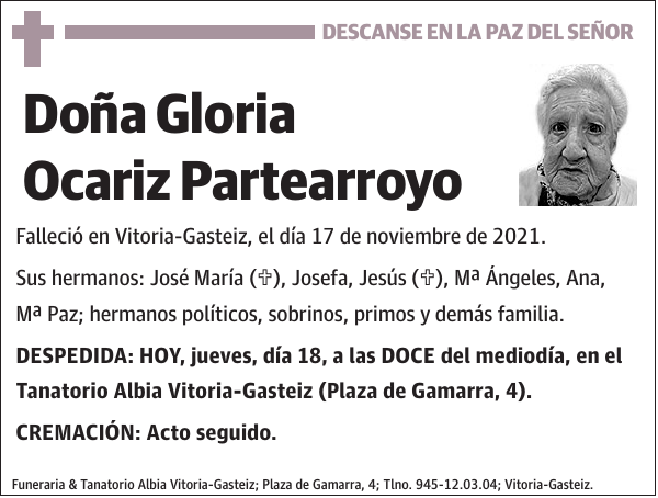 Gloria Ocariz Partearroyo