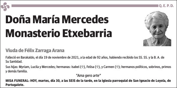 María Mercedes Monasterio Etxebarria