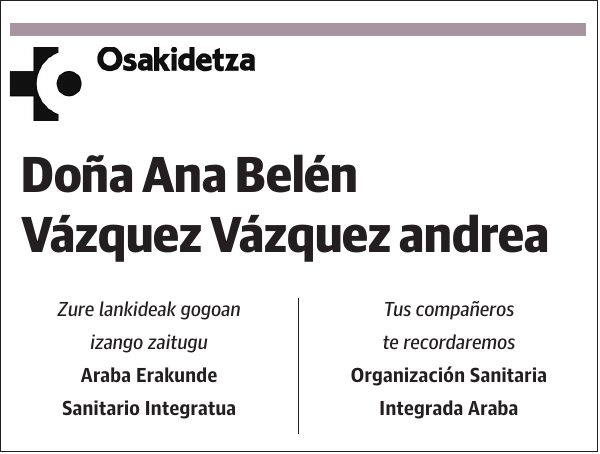 Ana Belén Vázquez Vázquez