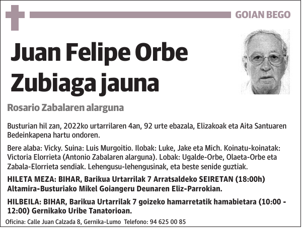 Juan Felipe Orbe Zubiaga