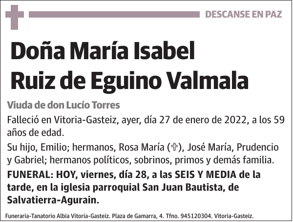 María Isabel Ruiz de Eguino Valmala