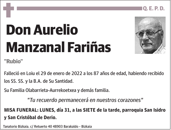 Aurelio Manzanal Fariñas